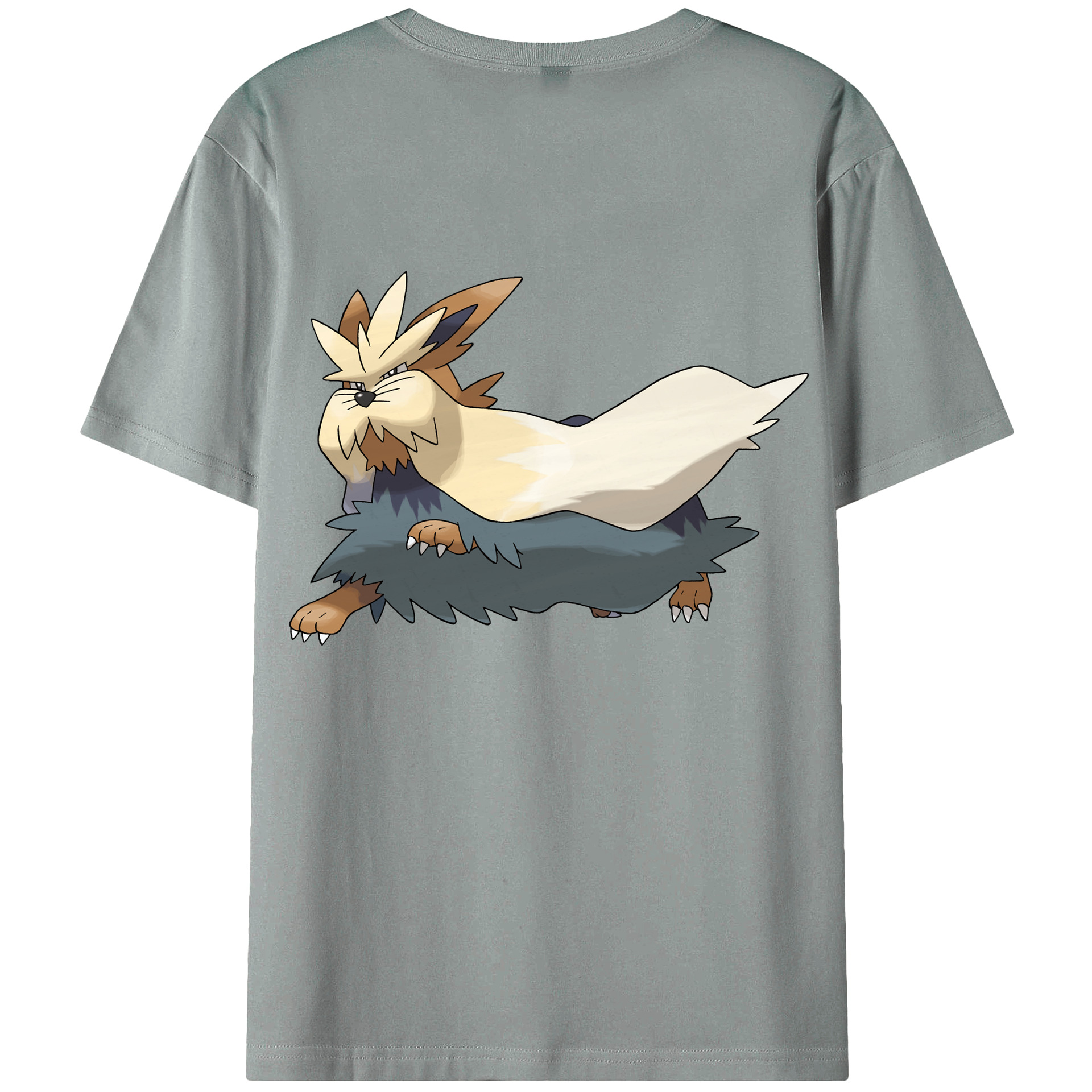 （画像用） ポケットモンスター Pokémon 綿100％ メンズ半袖Tシャツ（バックプリント） 通気性